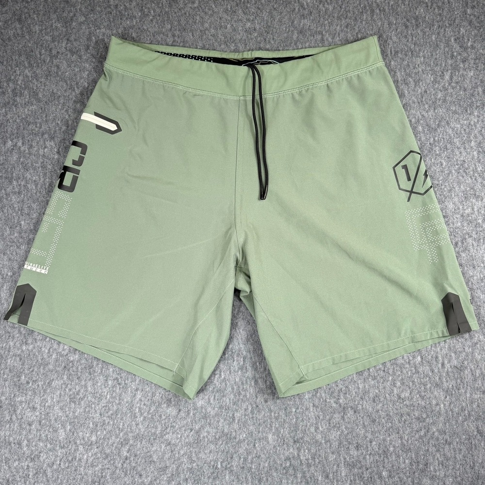 Reebok CrossFit Shorts Mens Size 33 Training Sage Green B89576 Workout Gym WOD